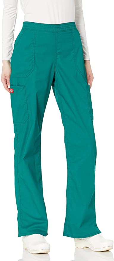 Dickies Women's Size EDS Signature Stretch Mid-Rise Moderate Flare Leg Pull-on Pant-Tall