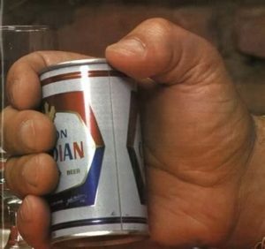 when beers look small in andre s hand