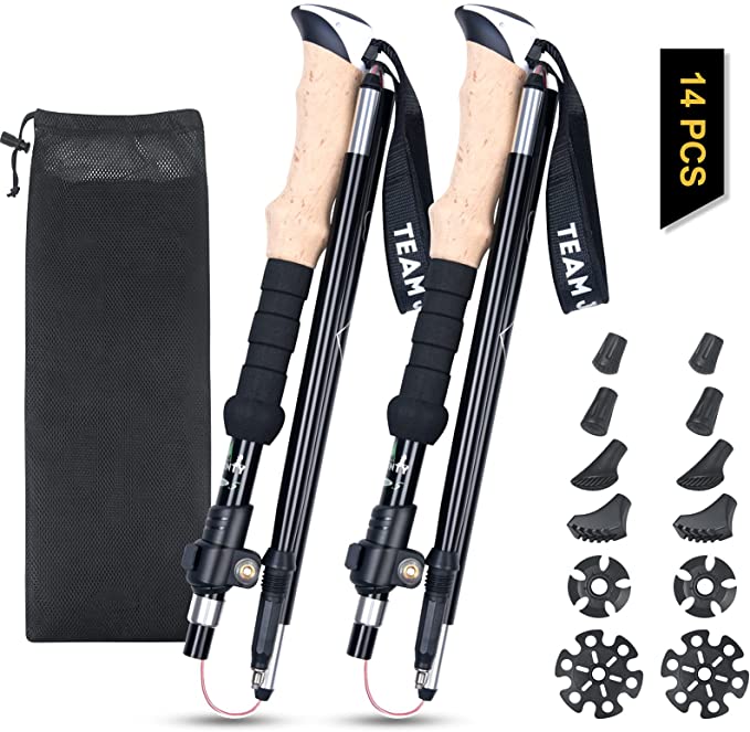 flintronic Collapsible Tri-fold Trekking Pole/Hiking Poles up to