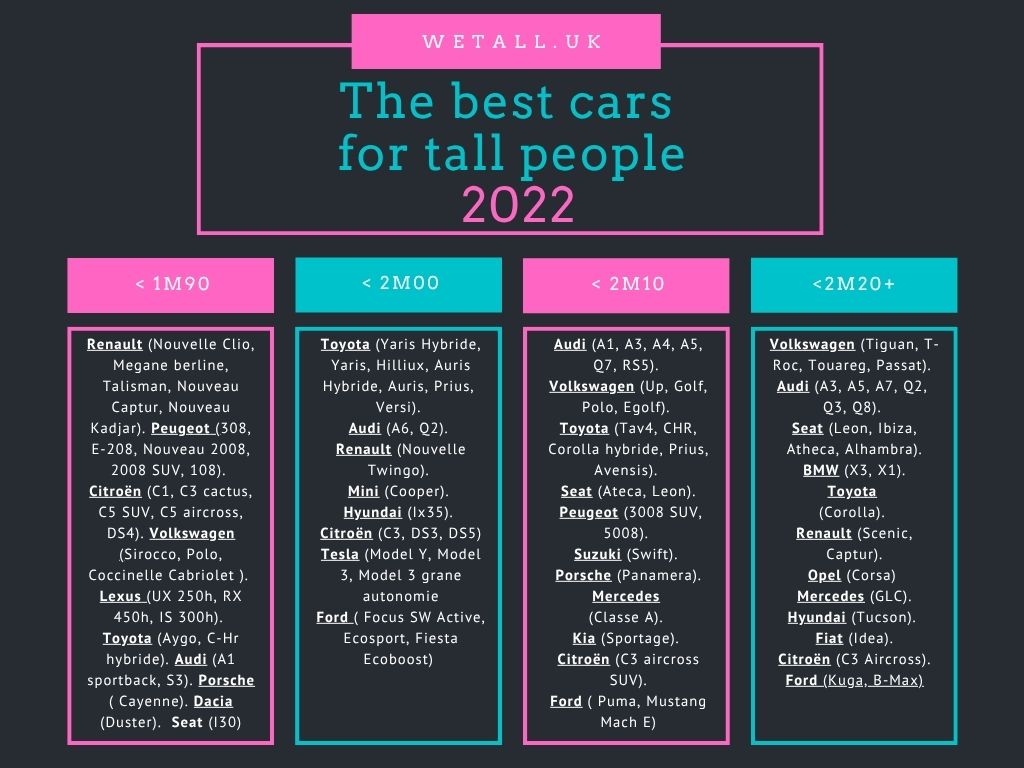 best cars for tall people